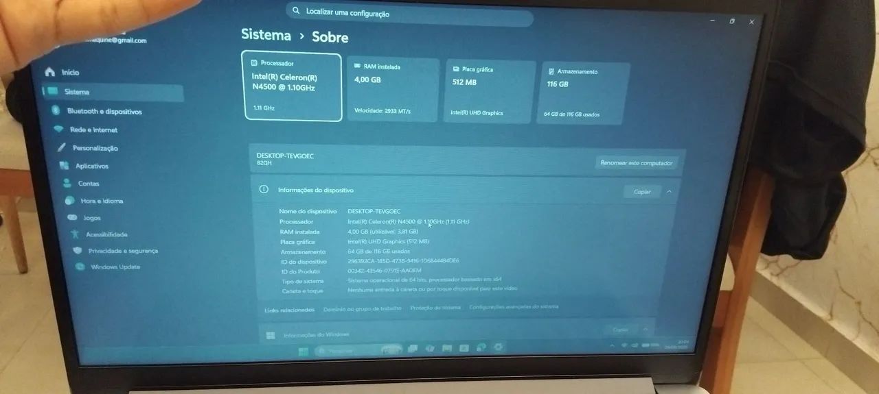 Notebook Lenovo Ideapad