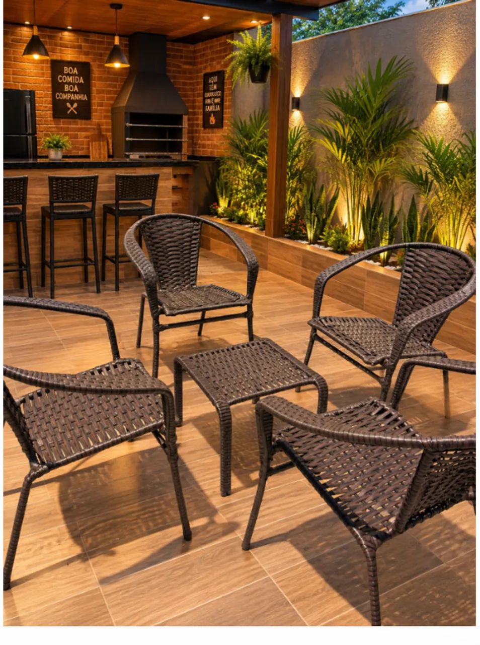 Conjunto de cadeiras pra área de lazer 