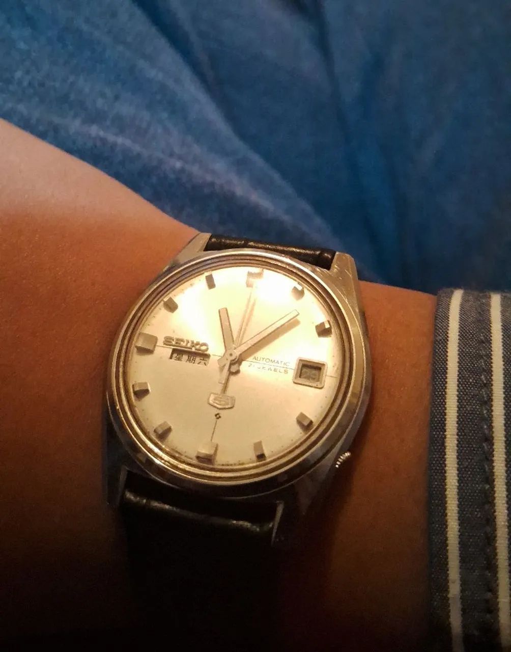 Seiko 5 Automático 6119-8095 Kanji Japonês 