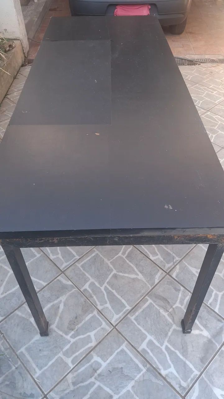 MESA TAMPO MADEIRA/ PÉS METALON  - Foto 3