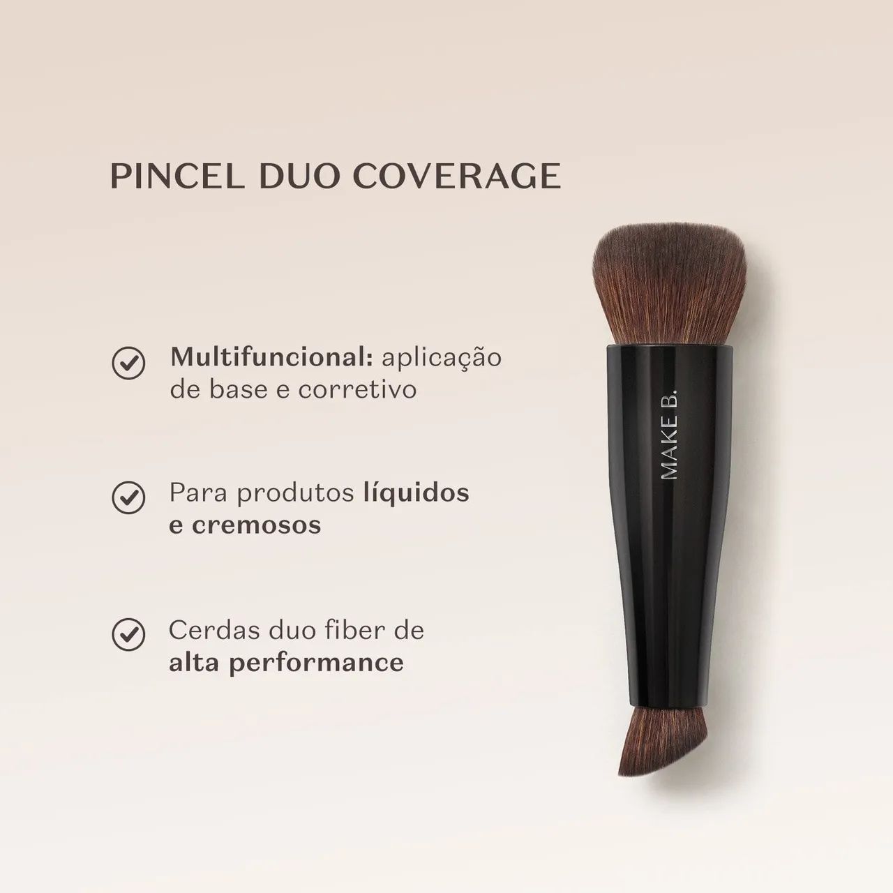 Pincel Multifuncional Make B. Duo Coverage - Foto 2