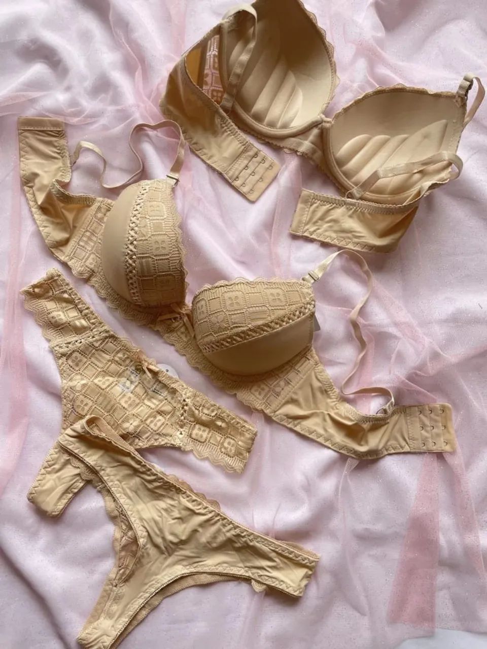 Conjunto de lingerie Elegance Caramel
