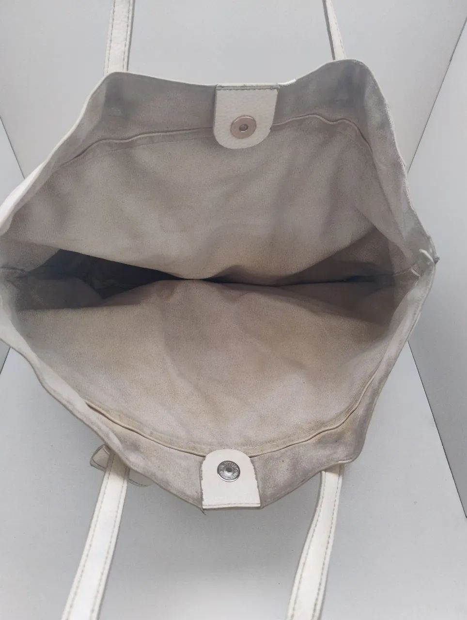 Bolsa em couro offwhite para reparo  - Foto 3