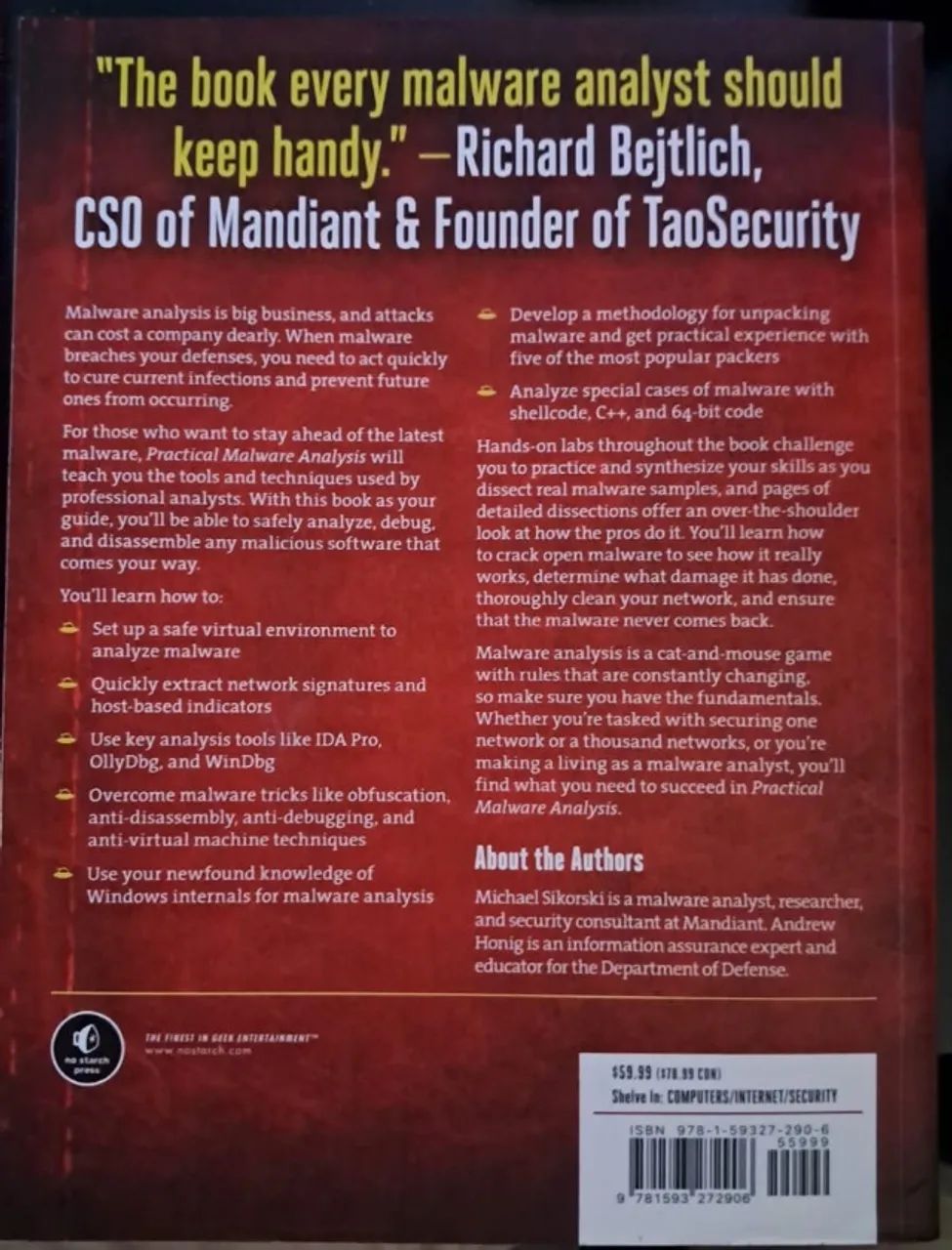 Practical Malware Analysis: The Hands-On Guide to Dissecting Malicious Software - English - Foto 2