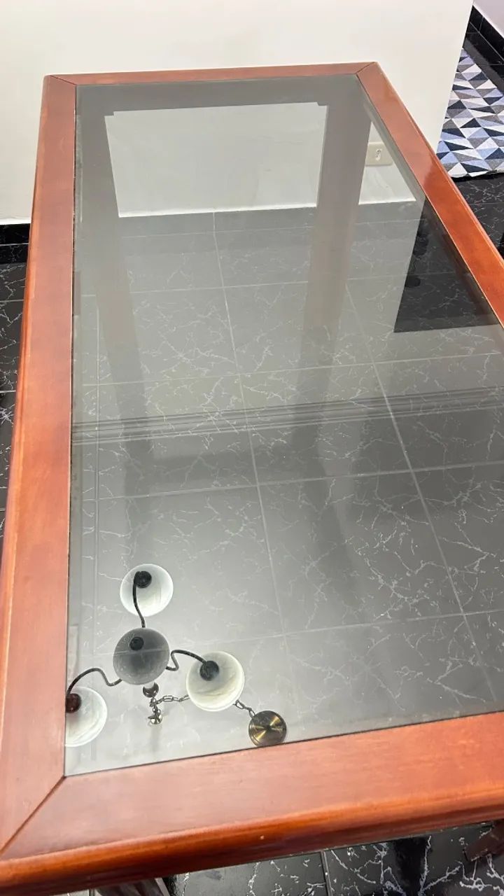 Mesa de Jantar Diana Marabraz com Tampo de Vidro - Foto 5