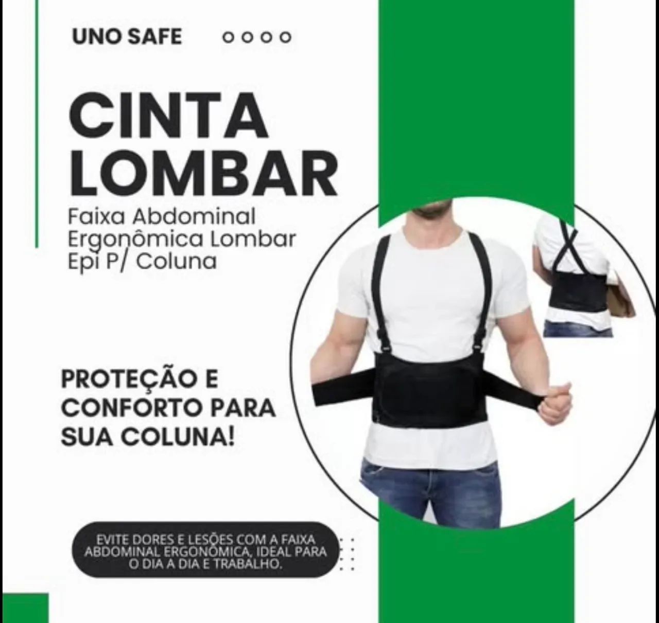 Cinta Lombar Faixa Abdominal Colete Lombar  P/ Coluna - Foto 3