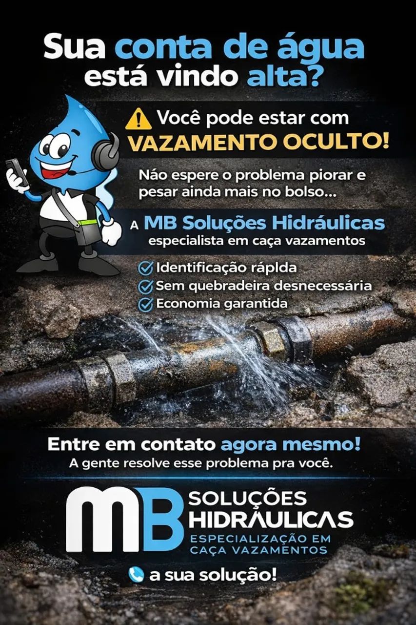 Bombeiro Hidráulico, Desentupimento em Geral e Caça Vazamento