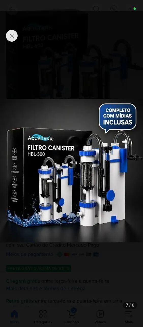 Filtro de aquário Aqua Tank mini canister  - Foto 2