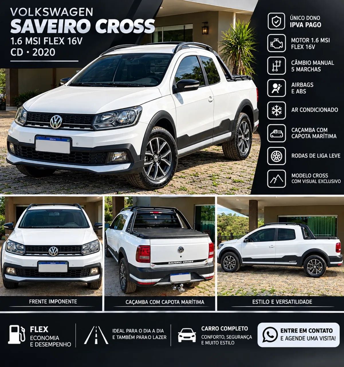 Volkswagen Saveiro CROSS 1.6 T.FLEX 16V CD 2020