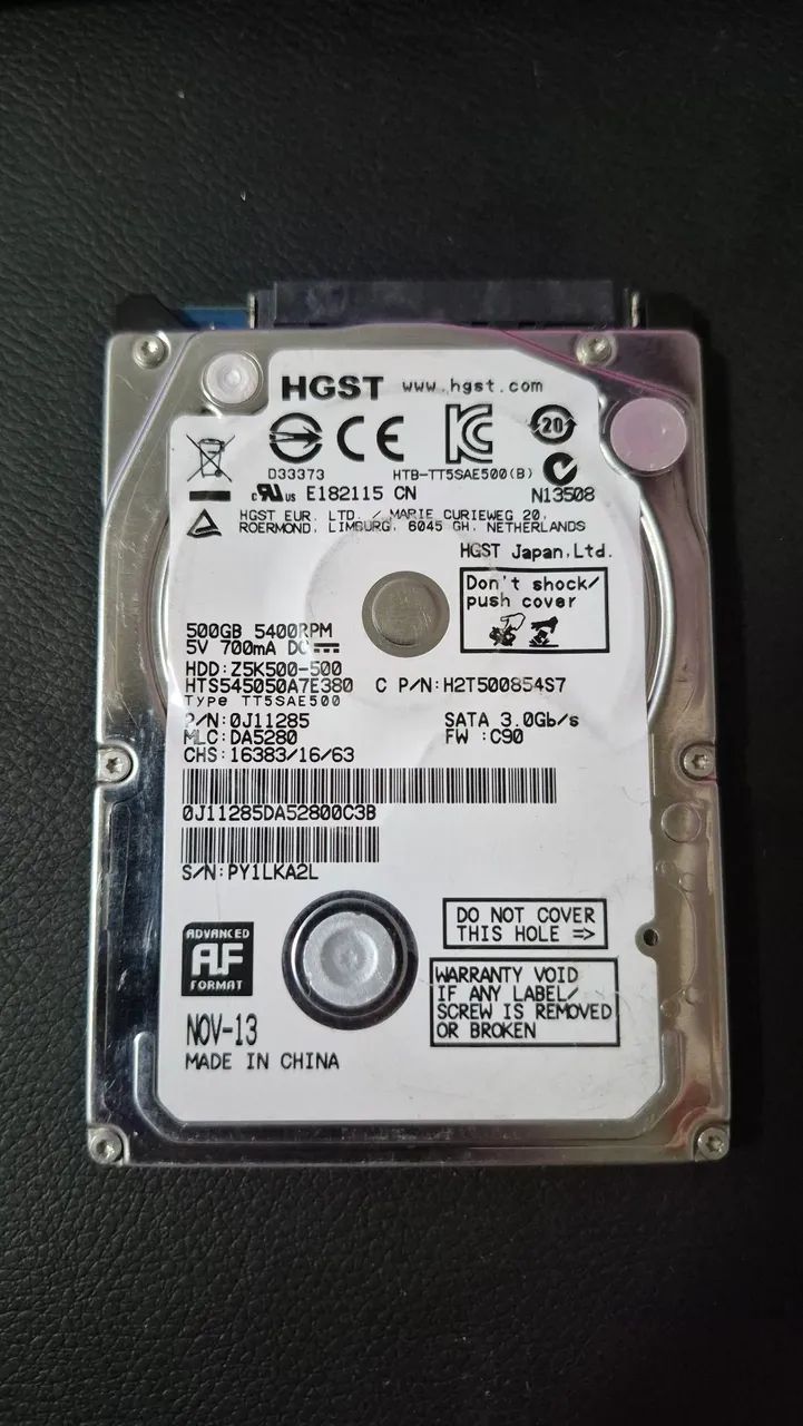 HD 500Gb 2.5 polegadas HGST