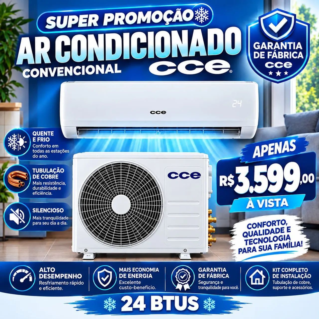 VENDO AR CONDICIONADO CCE 24 BTUS 
