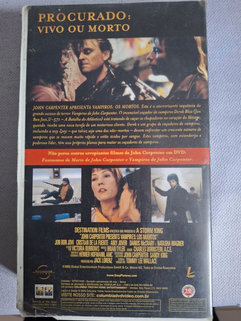 Fita vhs terror Vampiros os mortos John Carpenter  - Foto 2