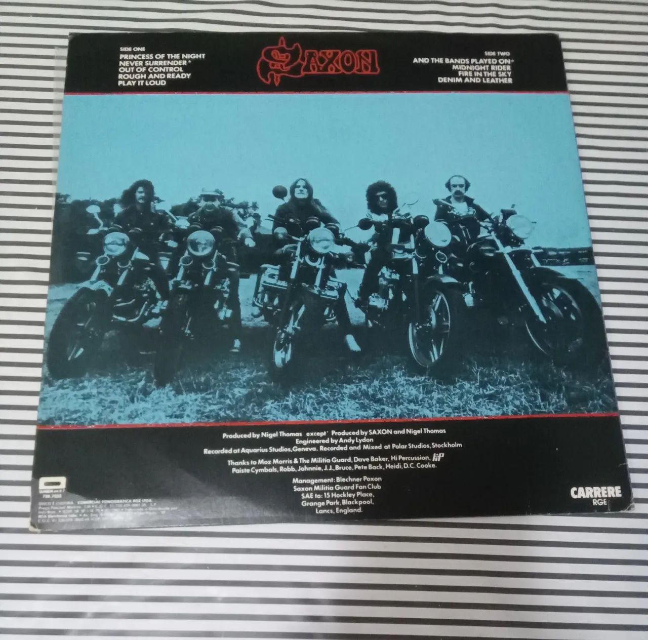LP disco vinil metal Saxon Denim and Leather - Foto 2