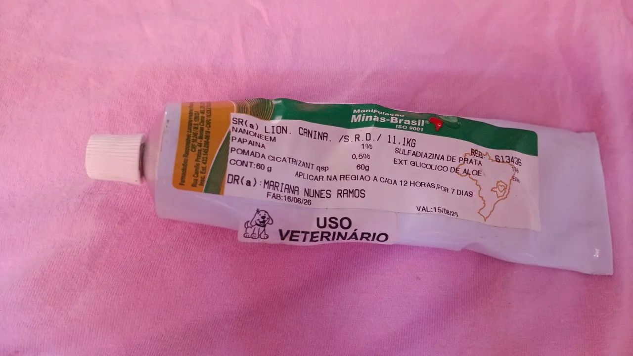 Pomada veterinário 