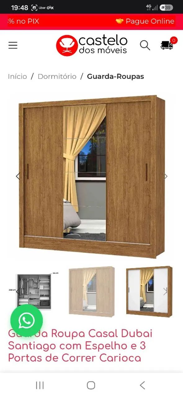 Guarda Roupa Casal Dubai  - Foto 2