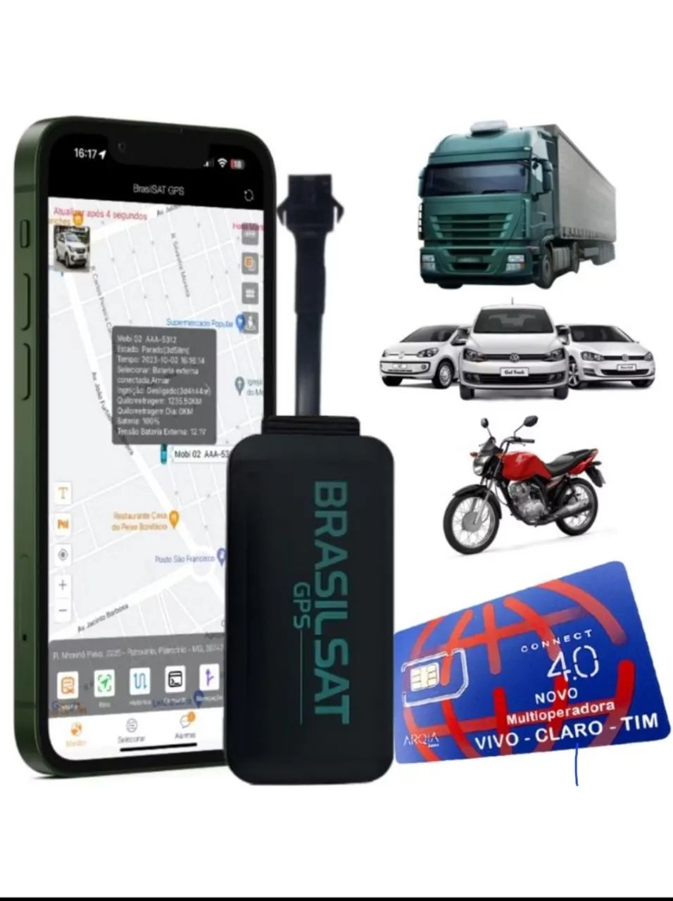 Rastreador veícular - Avulso 