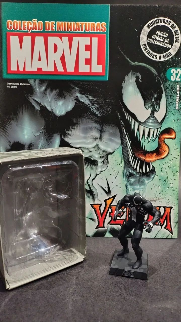 Miniatura Marvel Eaglemoss Venom - Perfeito + Fasc. 32 e Embalagem