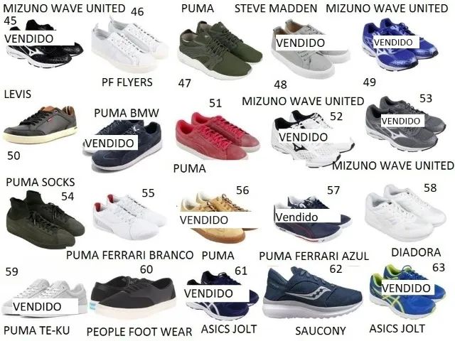 Usados Tenis adidas puma mizuno nike asics a partir de R$ 230 45/46 Br 13us - Foto 5