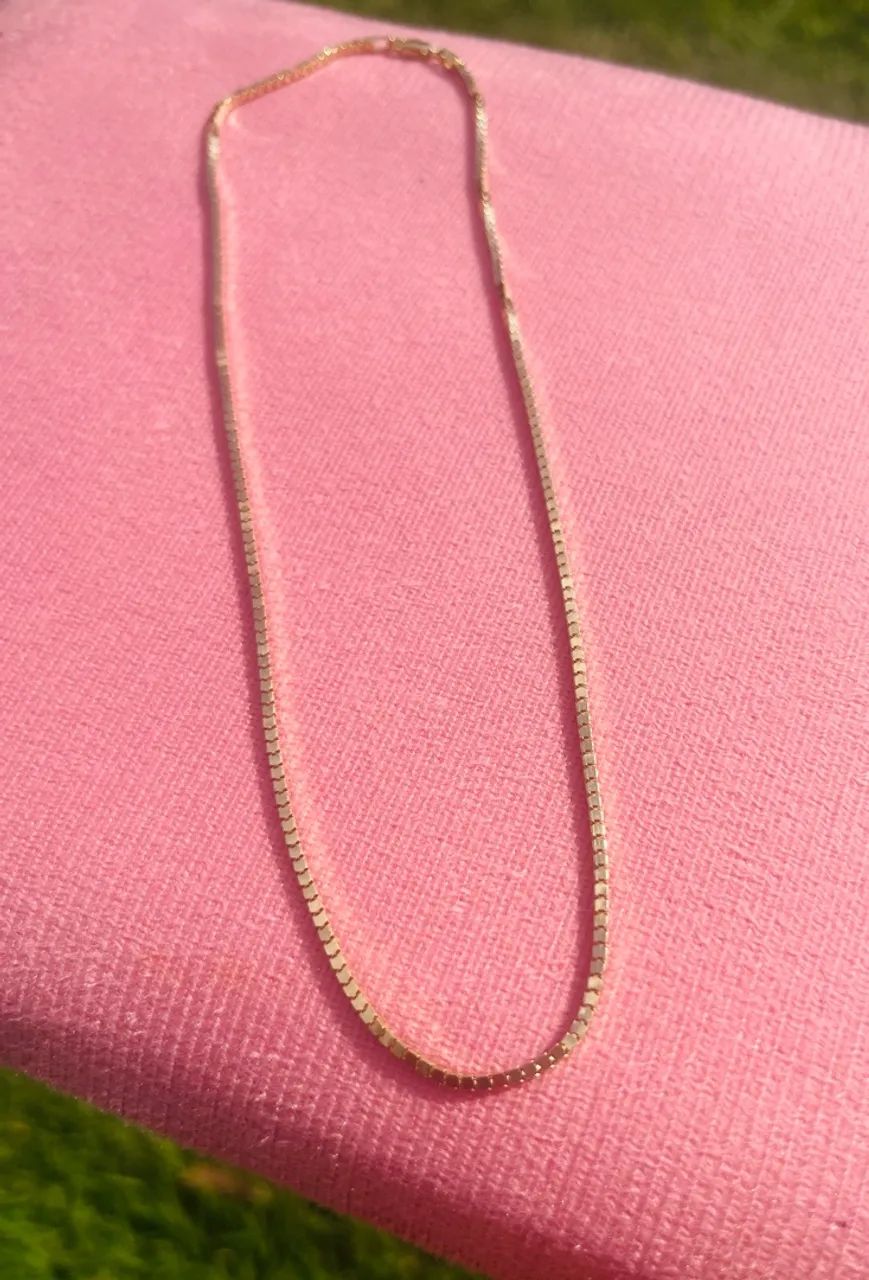 Corrente 40cm e Brinco ouro 18k - Foto 4