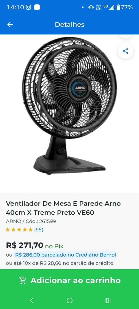 Ventilador Arno  - Foto 2