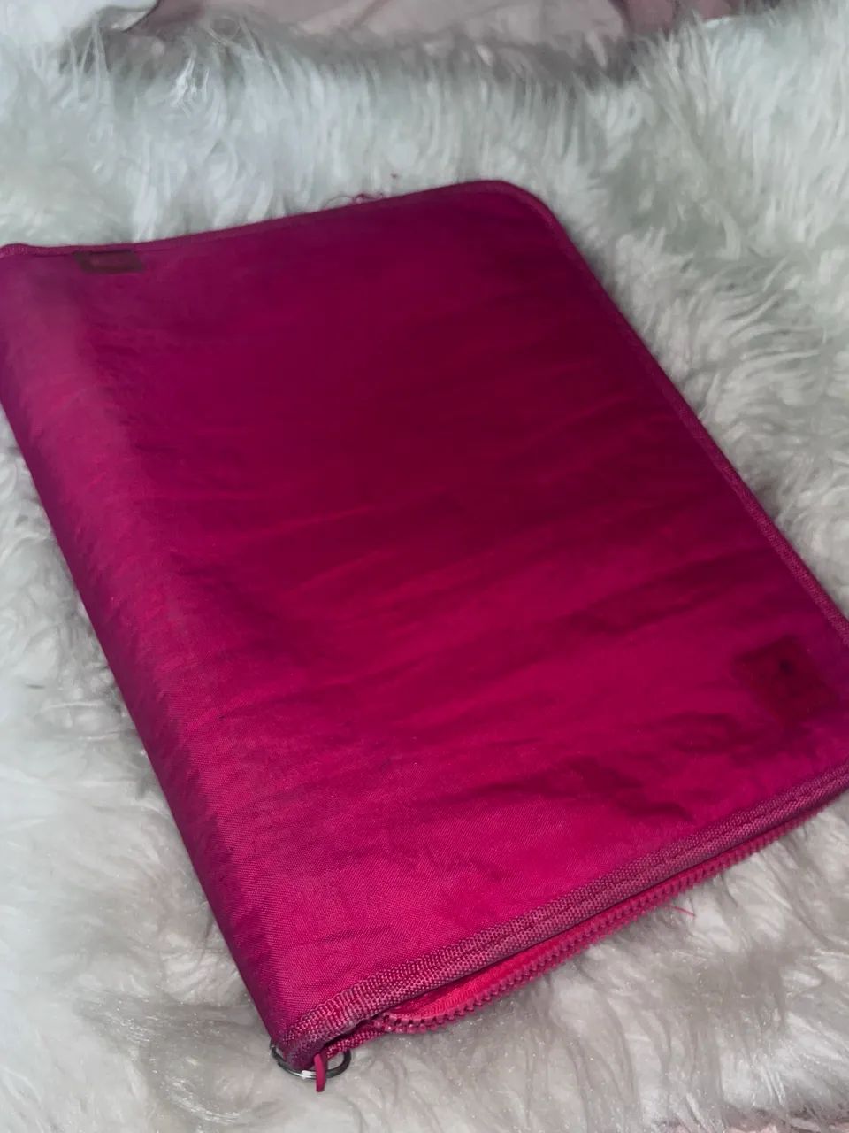 Fichário Tilibra rosa com zíper