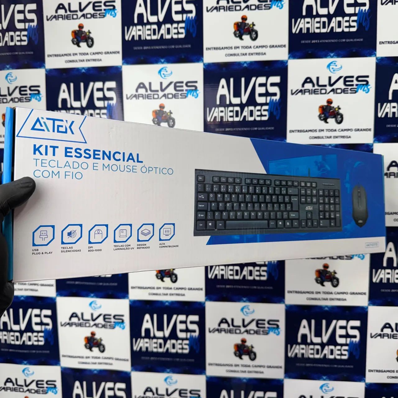 Kit teclado e mouse com fio USB - Foto 2