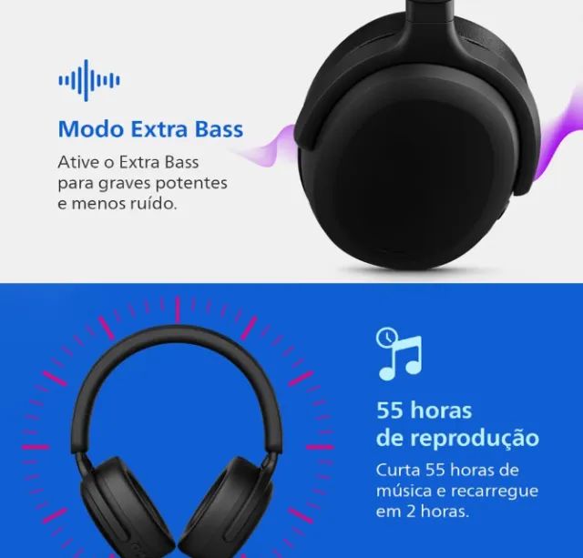 Headphone Bluetooth, TAH2300BK/00,PHILIPS - Foto 5