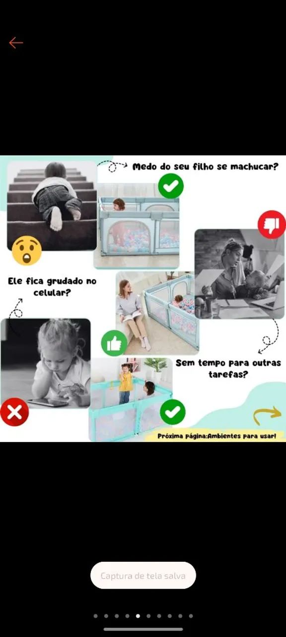 Cercado Para Bebê Aiebao 127 x 127 x 65 - Foto 5