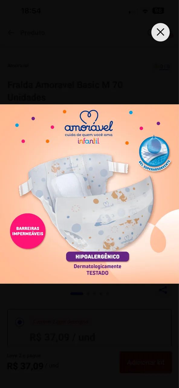 Vendo fralda amorável  - Foto 2