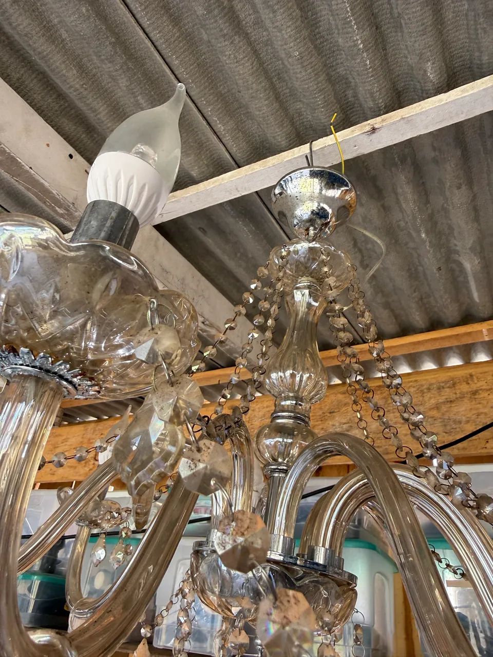 Lustre cristal 8 lâmpadas - Foto 5