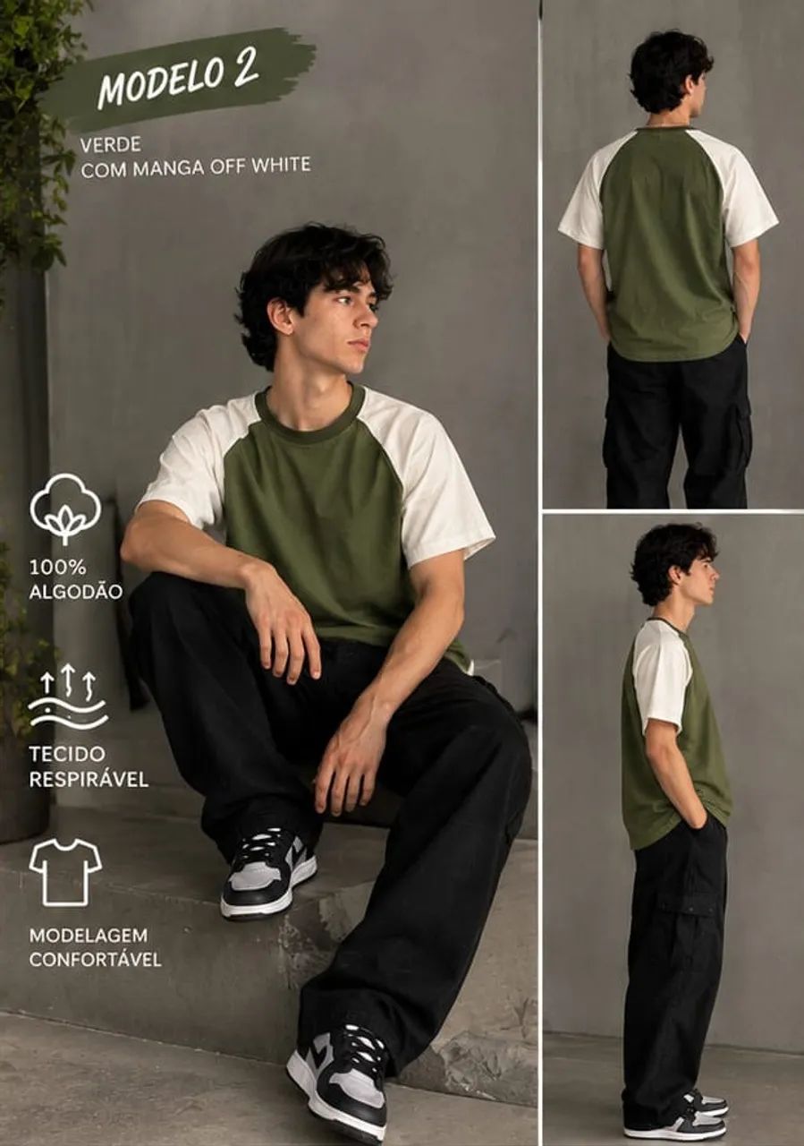 kit 4 camisetas - Foto 5