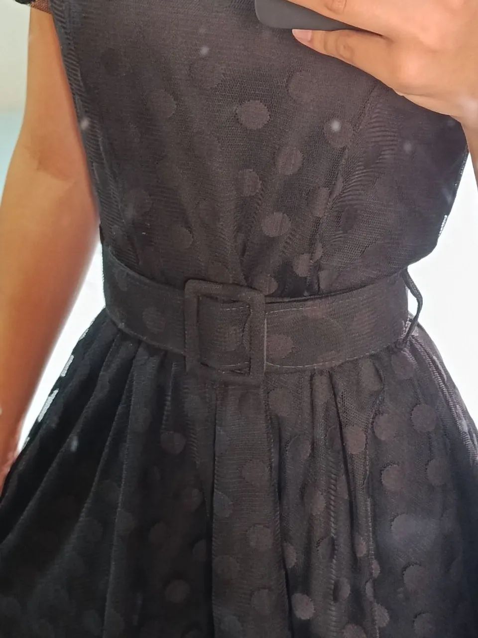 Vestido Preto Com Cinto  - Foto 2