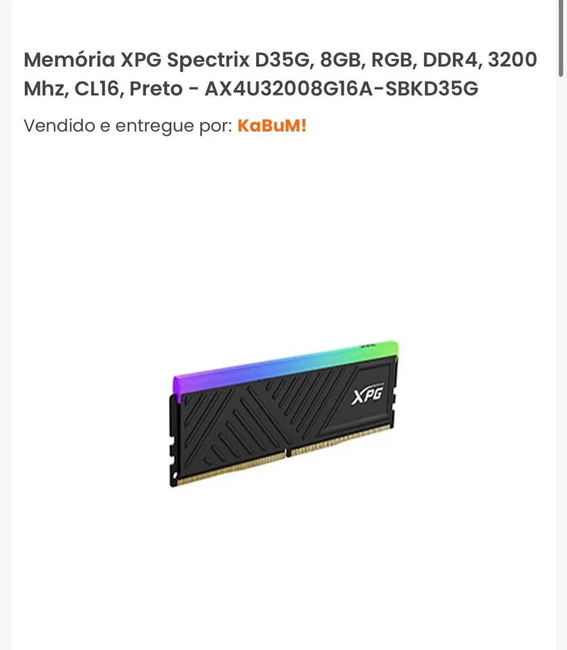 Memória RAM 8gb