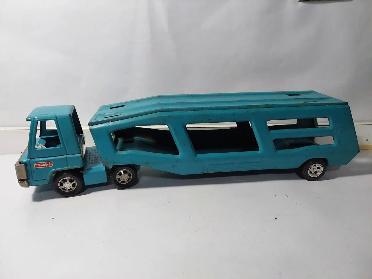 Caminhão Cegonha Buddy L Importado Todo em Lata 