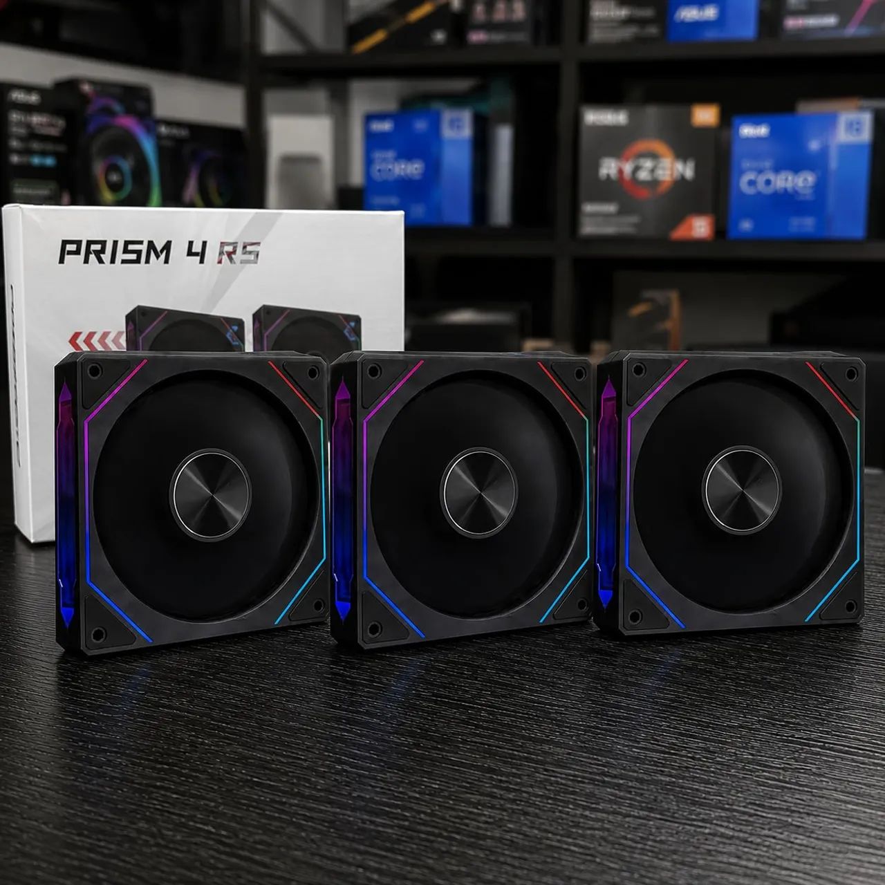 Kit com 3 Fans PRISM 4 RS ARGB 120mm PWM - Alta Performance e Visual Premium