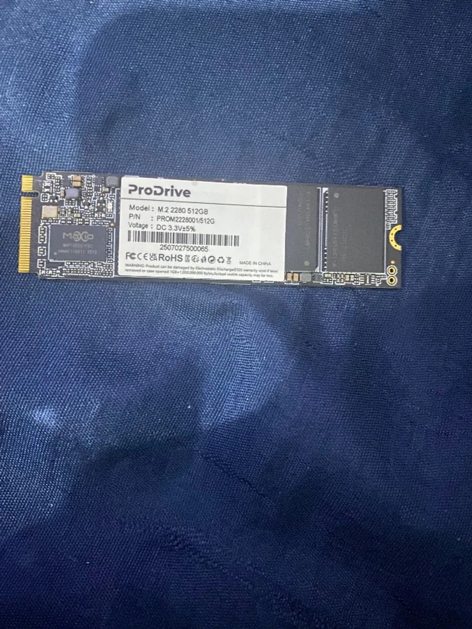 Sdd ProDrive 512GB NVMe seminovo 