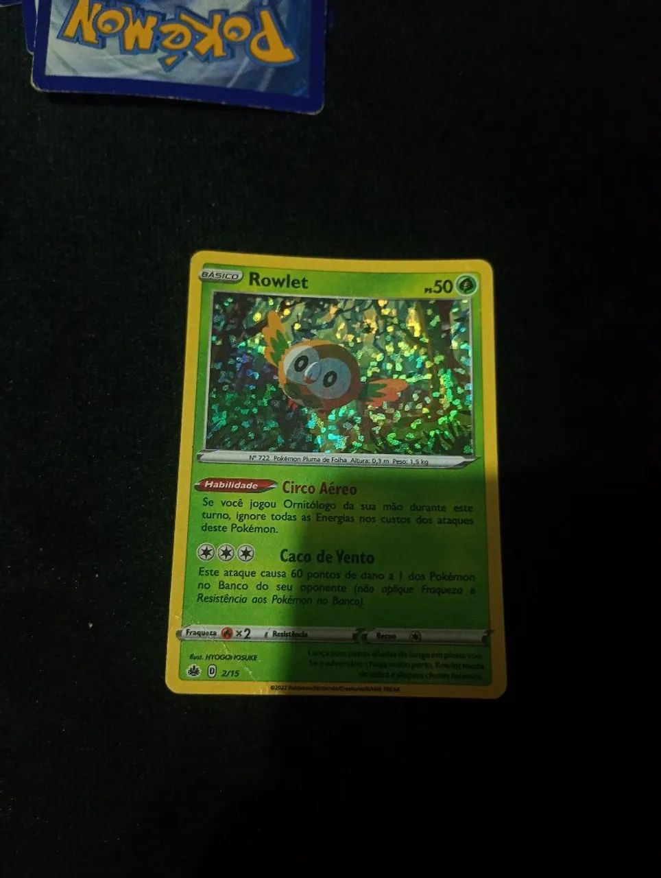 Carta Pokémon Rowlet Holográfica 