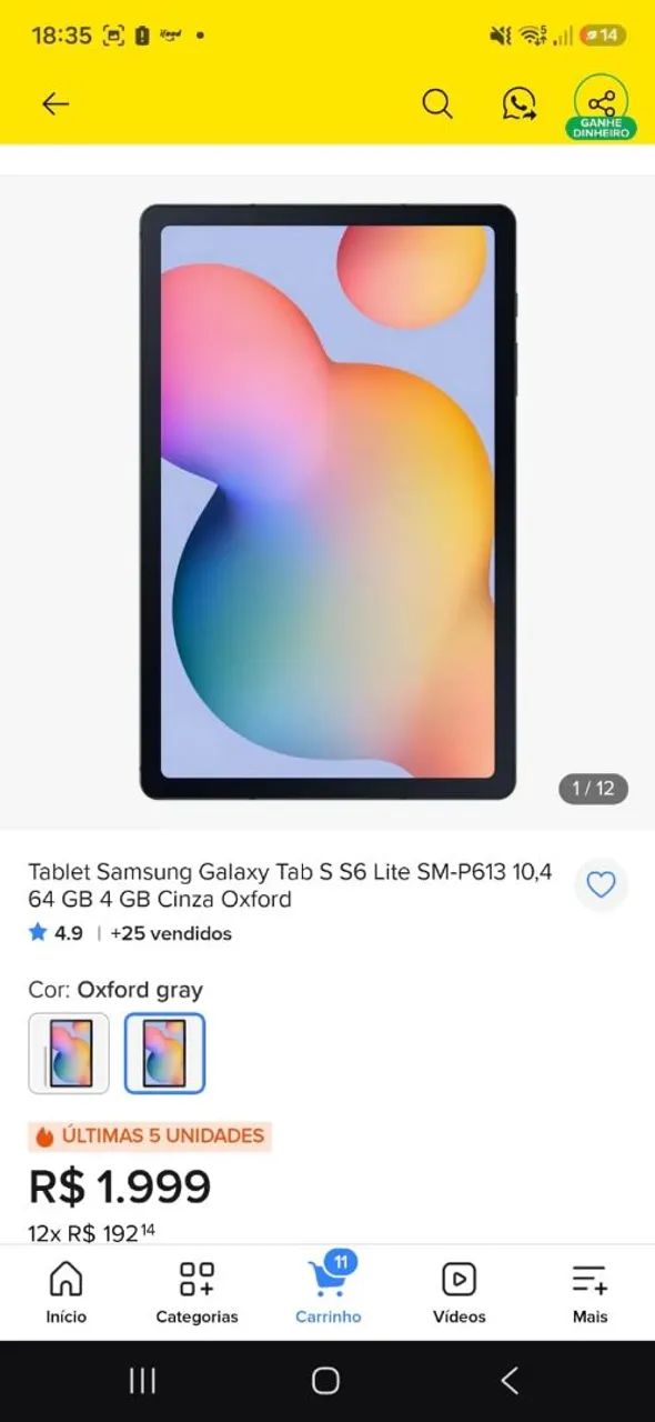 Tablet Samsung Tab S6 Oportunidade! - Foto 3