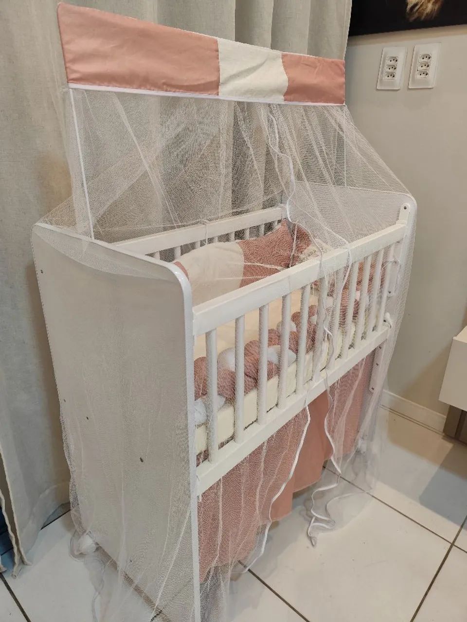 Mini berço + colchão + enchoval  - Foto 5
