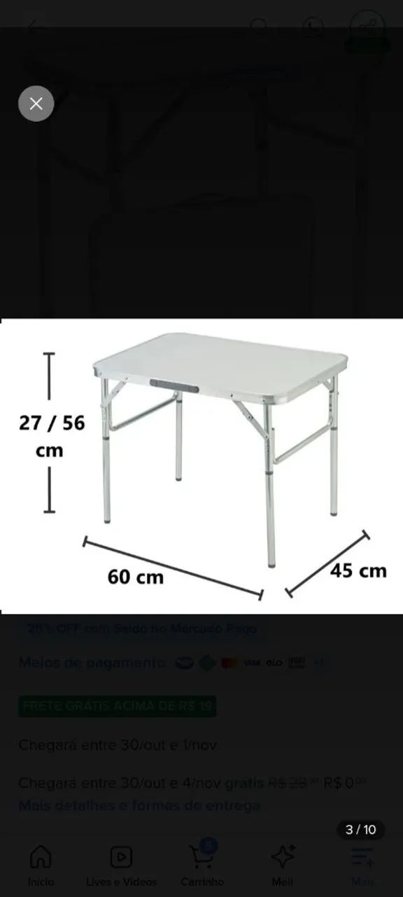 Mesa de alumínio  - Foto 3