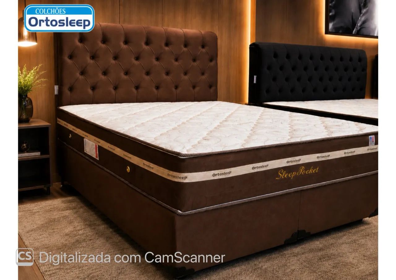Cama box tamanho King size com mola ensacada - Foto 2