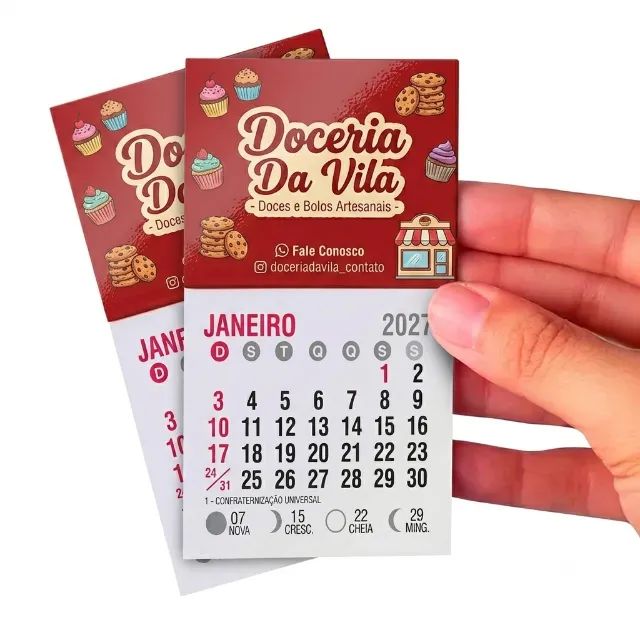 Kit 1000 Bloquinhos de Mini Calendários 2027  - Foto 4