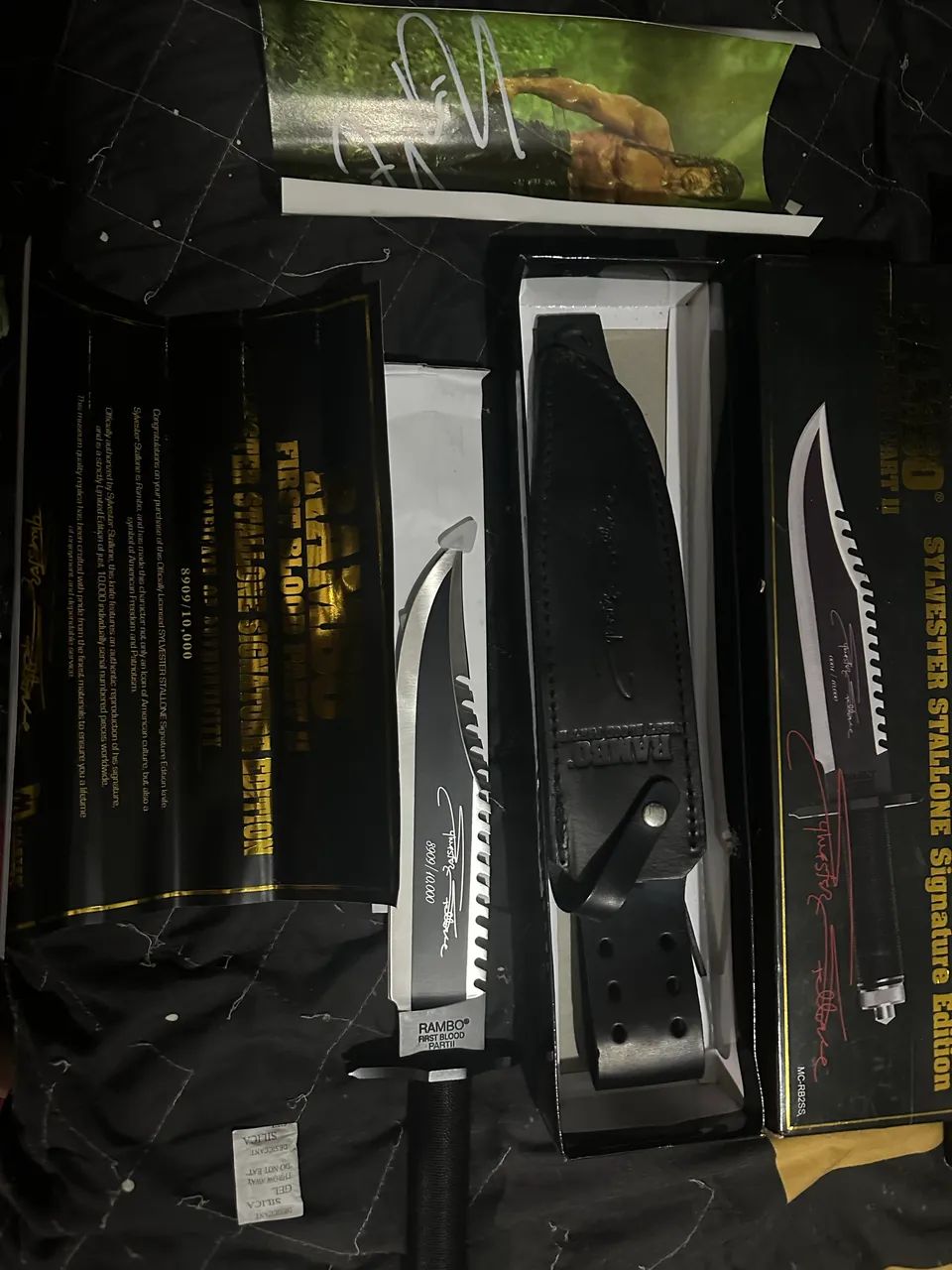 Faca Rambo 2 - Sylvester Stallone Signature Edition.