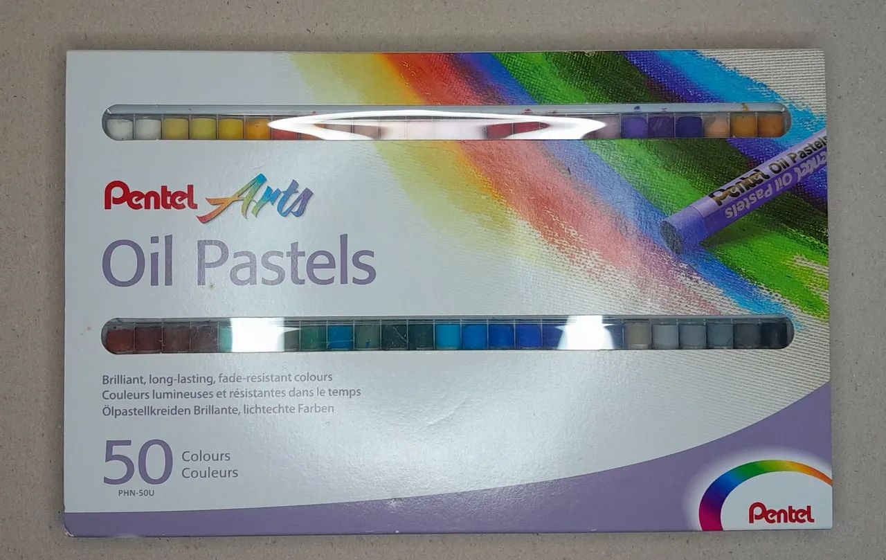 Giz pastel oleoso pentel 50 cores - Foto 3