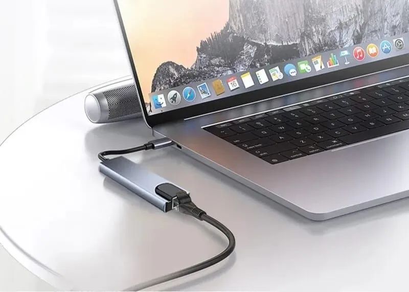 Hub 8 em 1 multifuncional com HDMI, USB, Leitor de cartão, USB-C  - Foto 5