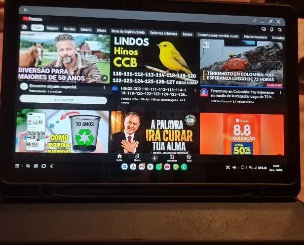 Tablet Samsung  S6 lite com slot para chip e caneta