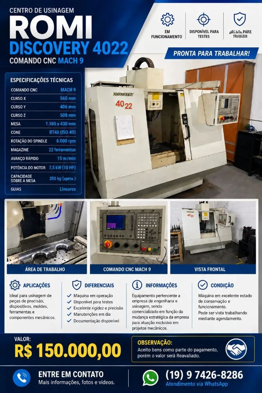Cnc Romi 4022