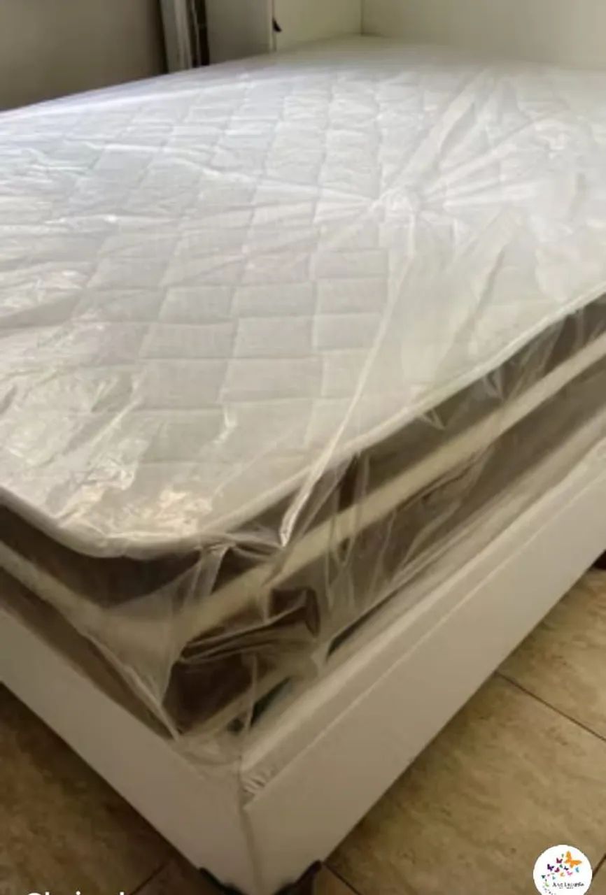 Cama baú casal completa com colchão molas ensacadas D28  - Foto 3