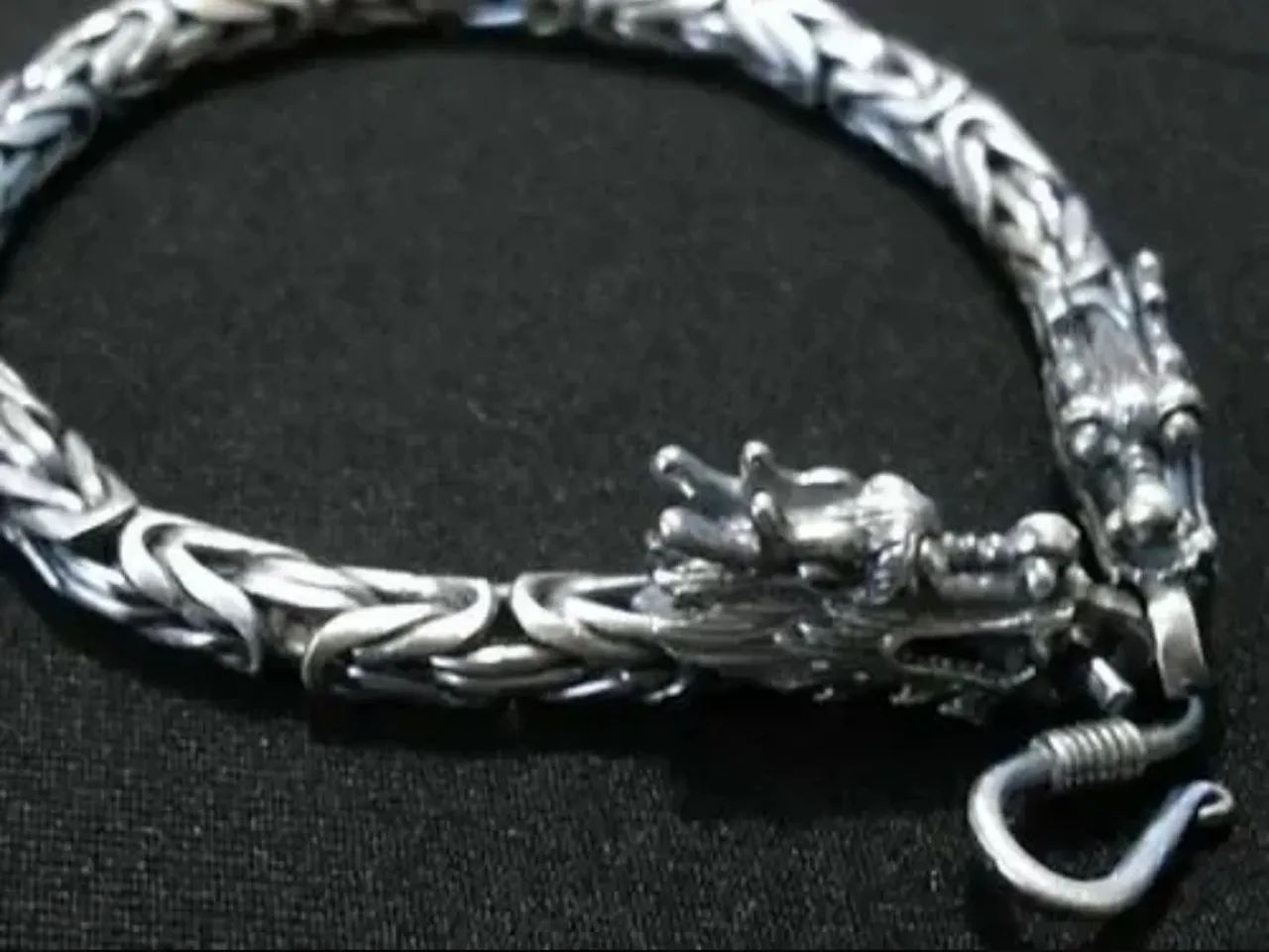 Pulseira Prata de Bali F/ Dragão 