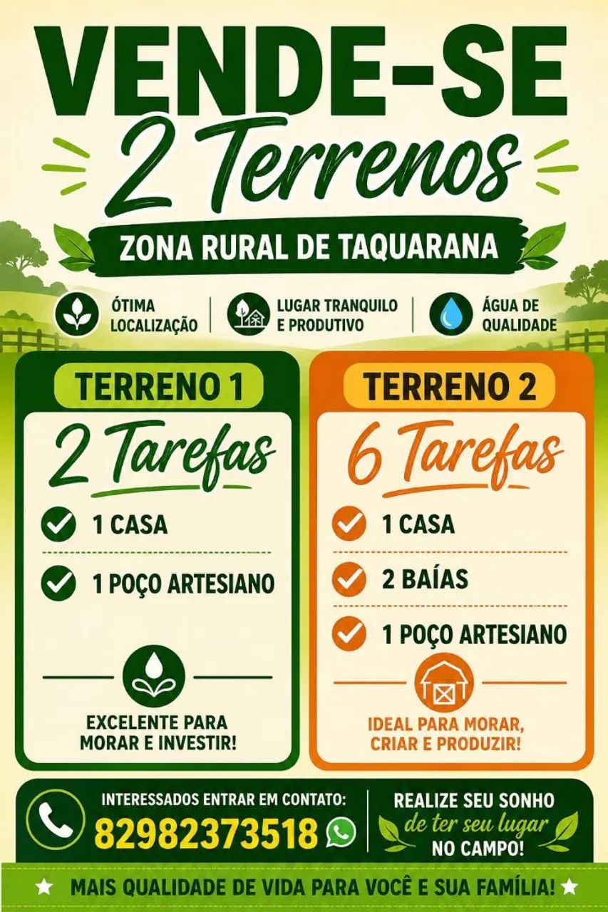 Vende-se 2 excelentes propriedades rurais 